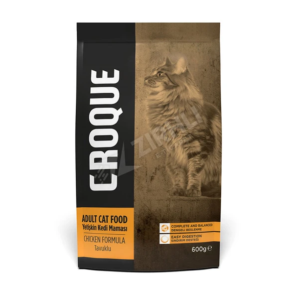 2 ADET Croque Tavuk Etli Yetişkin Kedi Maması 600 Gr ürün görseli 1