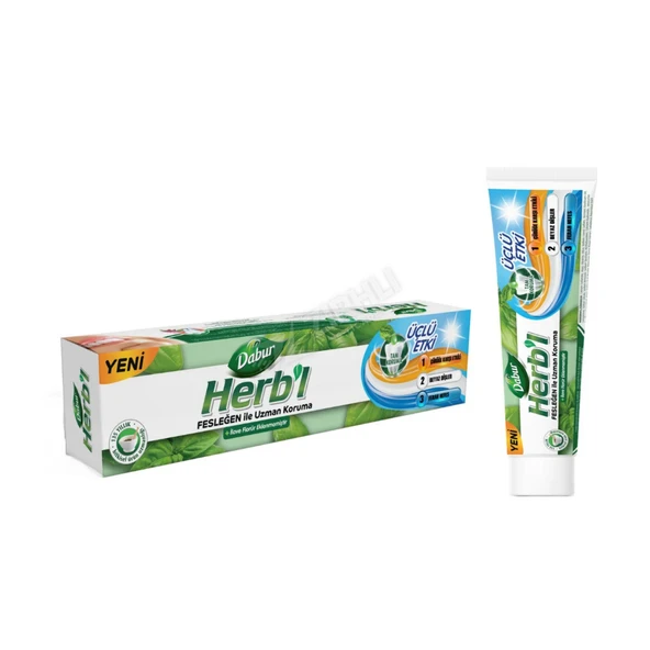 2 ADET Dabur Herb'l Üçlü Etki Fesleğen Diş Macunu 170 Gr ürün görseli 1