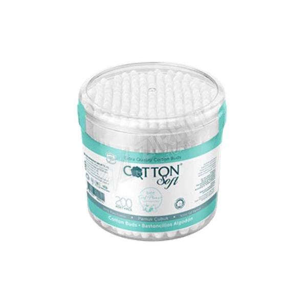 2 ADET Cotton Soft Kulak Pamuğu Çubuk 200 Lü ürün görseli 1