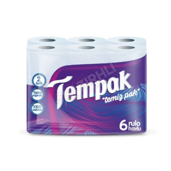 Tempak Çift Kat Havlu 6'lı ürün görseli 1