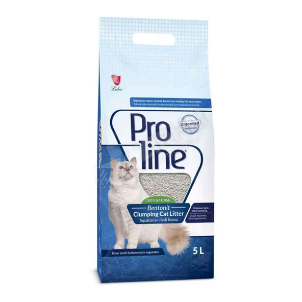 Proline Parfümsüz Bentonit Kedi Kumu 5 Lt ürün görseli 1