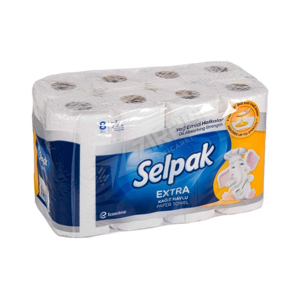 Selpak Yağ Emici Kağıt Havlu Extra 8Li ürün görseli 1