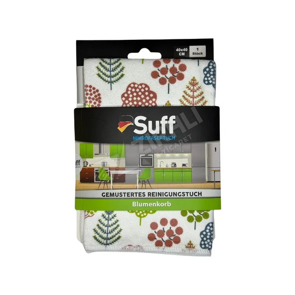 Suff Çiçek Sepeti Mikrofiber Bulaşık Kurulama Bezi 40x40 ürün görseli 1