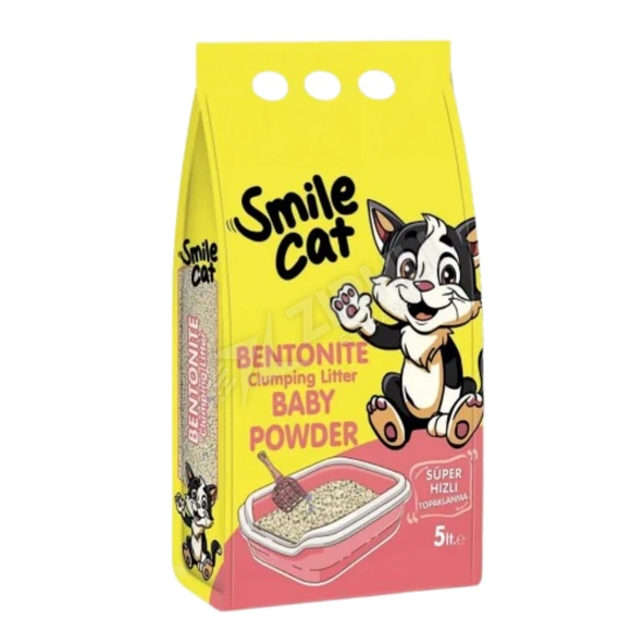 Smile Bentonit Bebek Pudralı Kedi Kumu 5 Lt ürün görseli 1