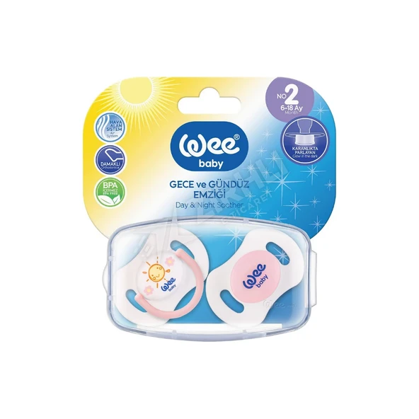 Wee Baby 2'li Gece Gündüz Emzik No: 2  (Saklama Kabı) ürün görseli 1
