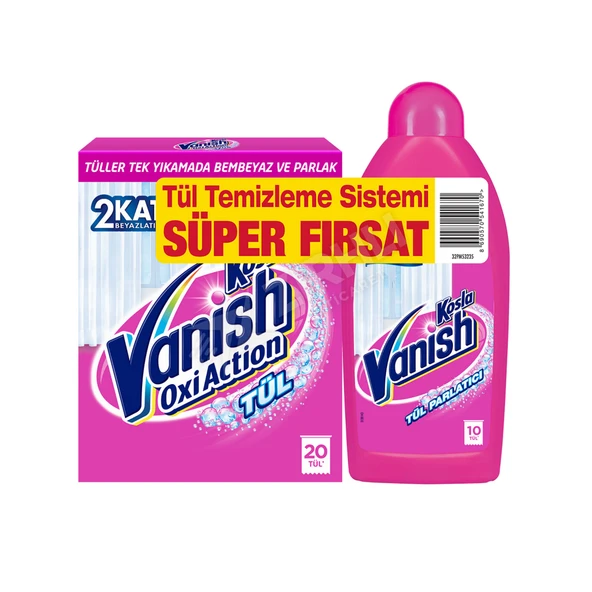 Vanish Tül Temizleyici 2'li Paket (Toz + Parlatıcı) ürün görseli 1