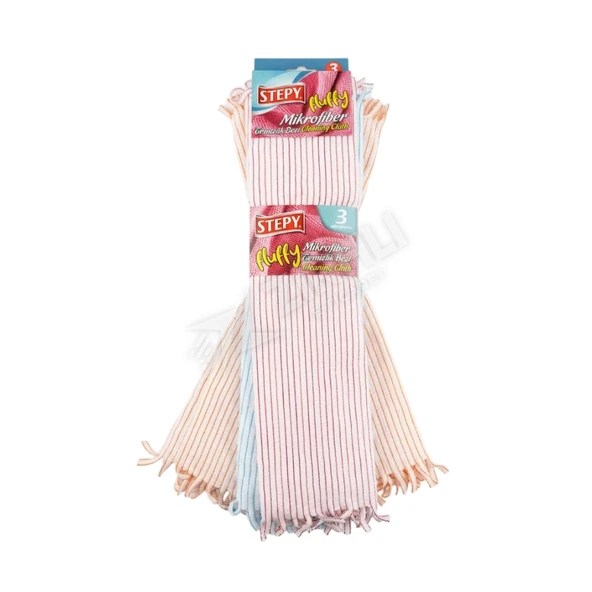 Stepy Fluffy Microfiber Temizlik Bezi 3'lü 40X40 Cm ürün görseli 1