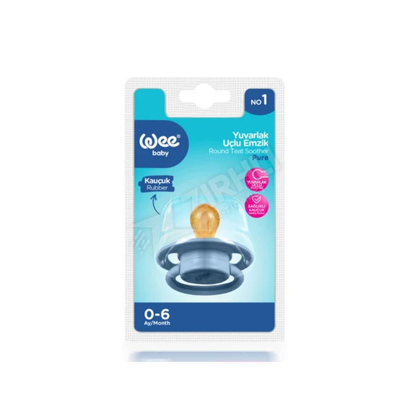 Wee Baby Pure Kauçuk Yuvarlak Uçlu  Emzik No:1 ürün görseli 1