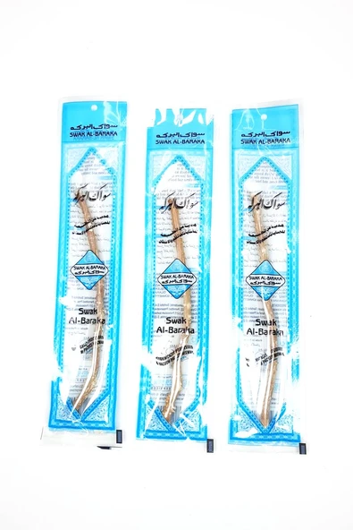 3 Adet Taze Doğal Diş Fırçası Misvak Vakumlu Paket 15 cm Orta Boy ürün görseli 1