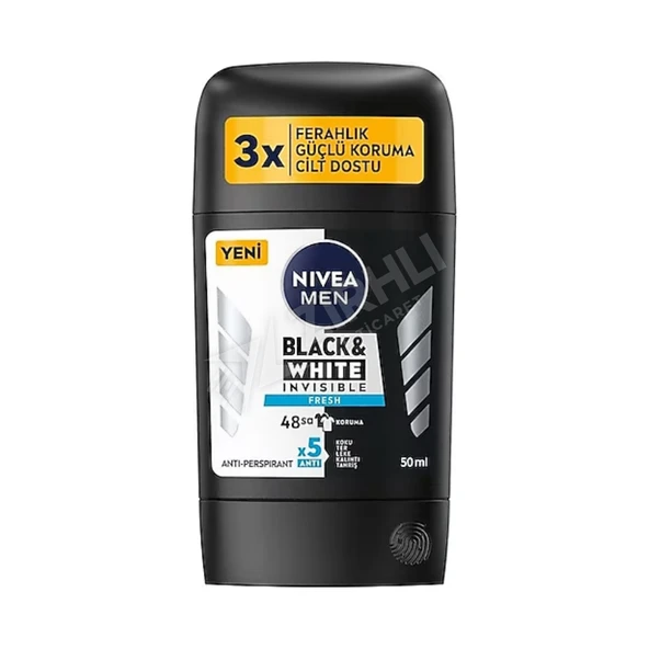 Nivea Stick Deodorant Invisible B&W Fresh Erkek 50Ml ürün görseli 1