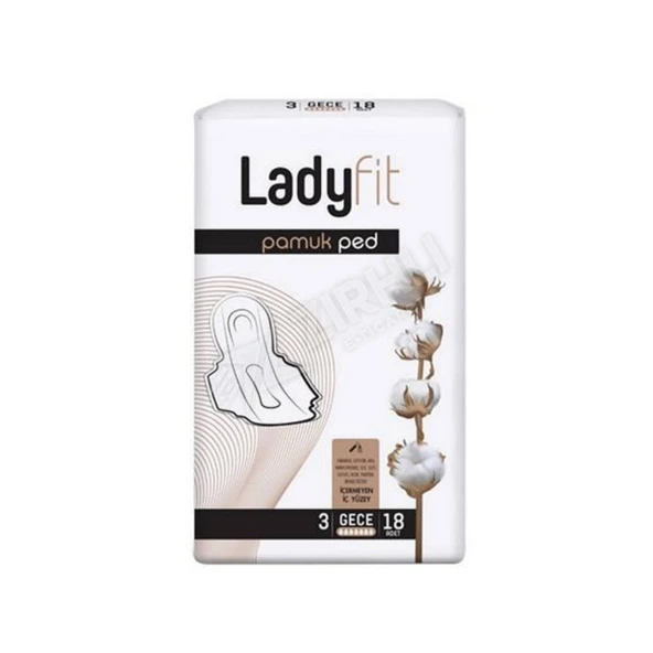 Ladyfit Pamuk Ped Super Gece 18'li ürün görseli 1