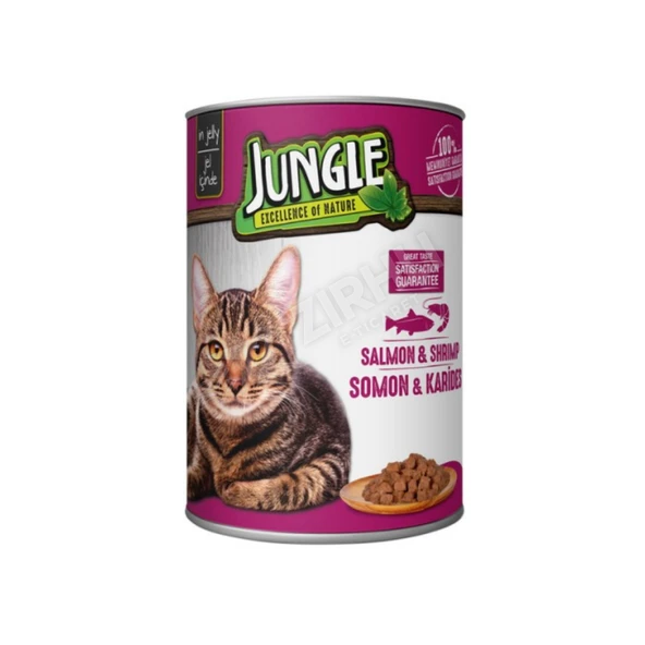 Jungle Kedi Konservesi 400 Gr Somonlu Karidesli ürün görseli 1
