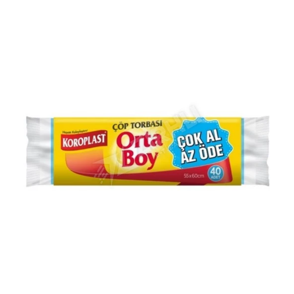 Koroplast Çöp Torbası Orta Boy 40'lı ürün görseli 1