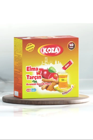 Koza Tek İçimlik Elma & Tarçın Aromalı Toz İçecek 40'lı ürün görseli 1