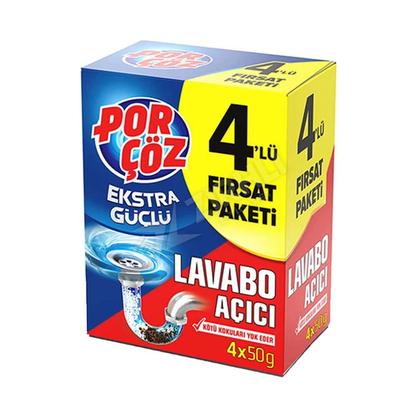 Porçöz Granül Lavabo Açıcıcı 4 X 50 Gr ürün görseli 1