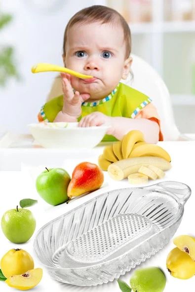 Cam Elma ve Sebze Rendesi Bebekler İçin Yemek Hazırlama ürün görseli 1