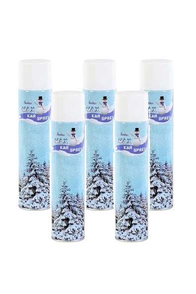 5 Adet Max Kar Köpüğü Spreyi, Eriyen Kar Taneleri, Parti Köpük Karı Yapar Kar Yağdıran Sprey 5x300 ml ürün görseli 1