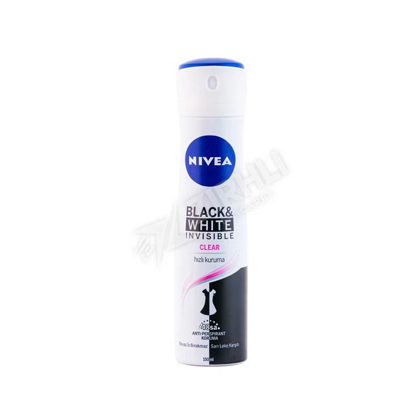 Nivea Deodorant Black&White Clear 150 Ml ürün görseli 1
