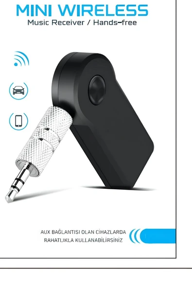 Araç İçi Kablosuz Müzik Aktarma ve Telefon Görüşme Aparatı AUX Mini Wireless ürün görseli 1