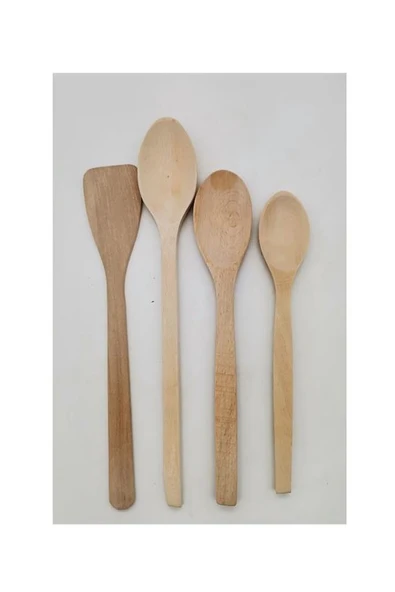 Mutfak Ahşap Kaşık Set 4lü Balsa KS-04 ürün görseli 1