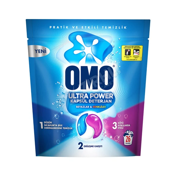 Omo Kapsül Deterjan Ultra Power 26'lı 338 Gr ürün görseli 1