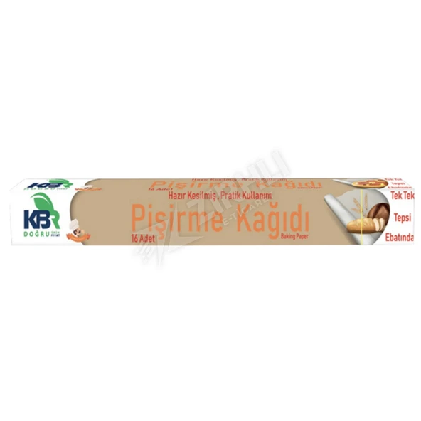 Kbr Hazır Kesilmiş Pişirme Kağıdı 16 Yaprak 42 X 37 Cm ürün görseli 1