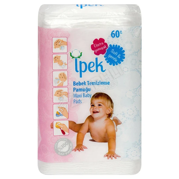 İpek Bebek Temizleme Pamuğu 60 Lı ürün görseli 1