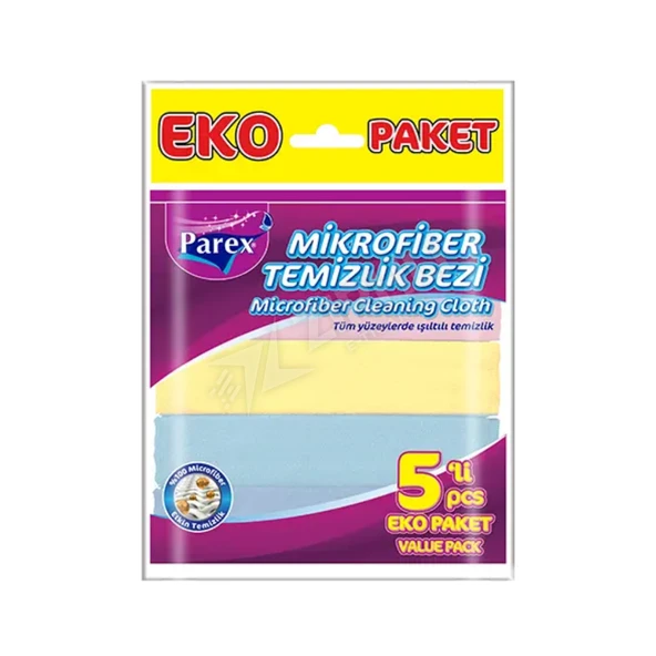 Parex Mikrofiber Temizlik Bezi 5'Li ürün görseli 1