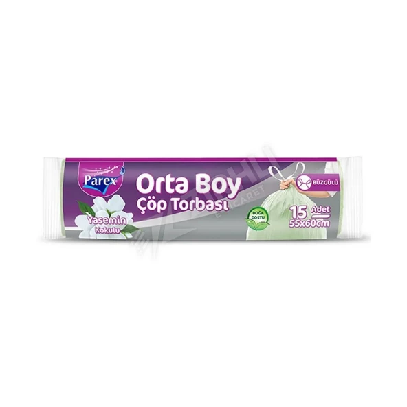 Parex Büzgülü Çöp Torbası Yasemin Kokulu Orta Boy 15'Li ürün görseli 1