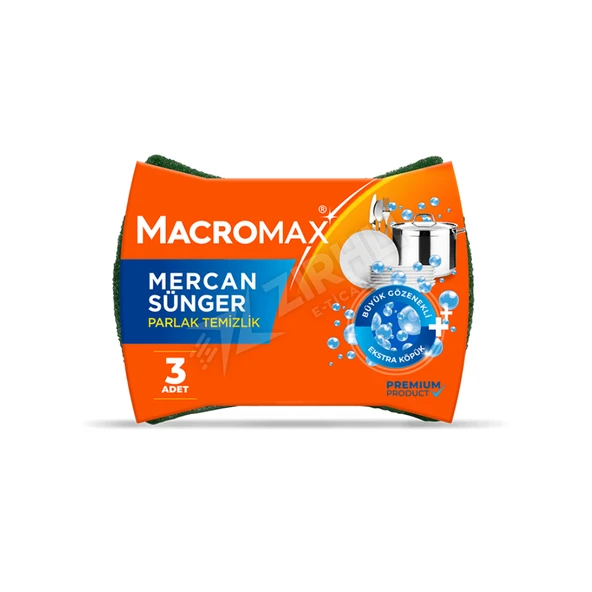Macromax Mercan Sünger 3'lü Paket ürün görseli 1