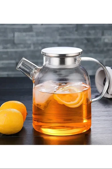 Çelik Kapaklı Borosilikat Cam Demlik 1500ML Royaleks-CM-2003 ürün görseli 1
