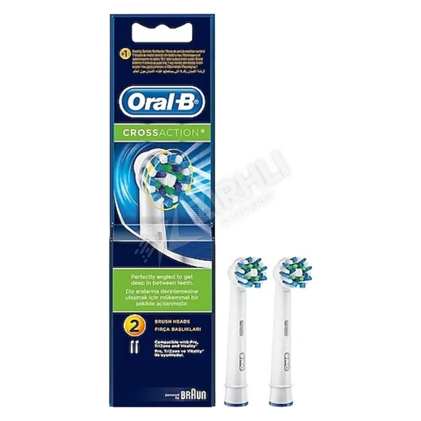 Oral-B Diş Fırçası Yedek Başlık 2'Li Cross Actıon ürün görseli 1