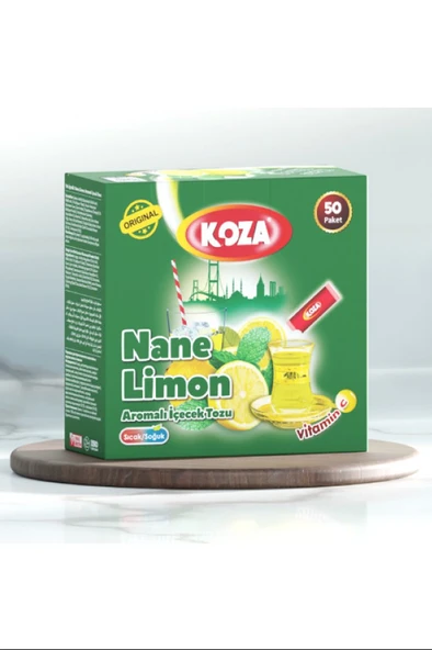 Koza Tek İçimlik Nane Limon Aromalı Toz İçecek 50'li ürün görseli 1