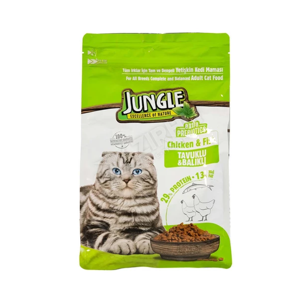 Jungle Tavuklu Balıklı Yetişkin Kedi Maması 1.5 Kg ürün görseli 1