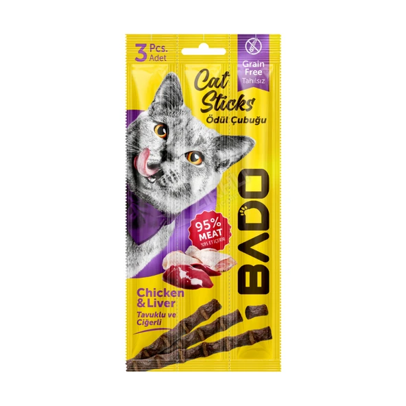 Bado Tavuklu & Ciğerli Kedi Ödül Çubuğu 3X5 Gr ürün görseli 1