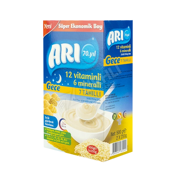 Arı Mama Ek Besin Gece 7 Tahıllı 500 Gr ürün görseli 1