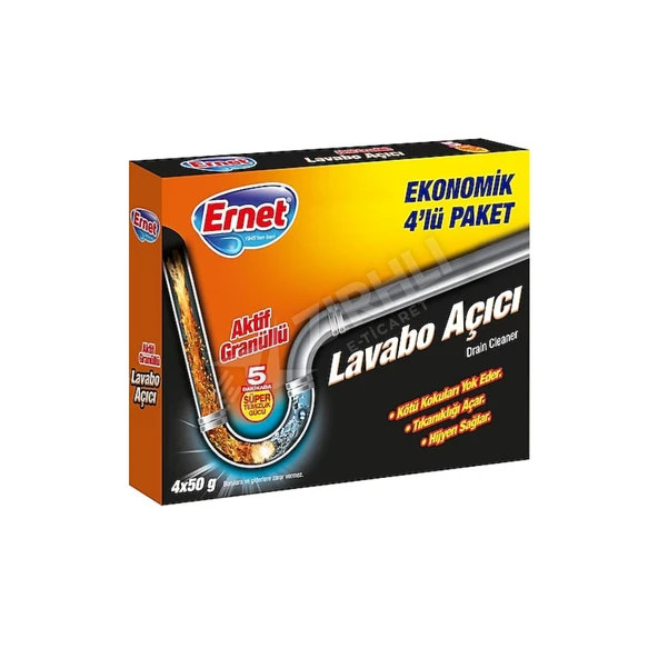 Ernet Lavabo Açıcı Granüllü 4 X 50 Gr ürün görseli 1