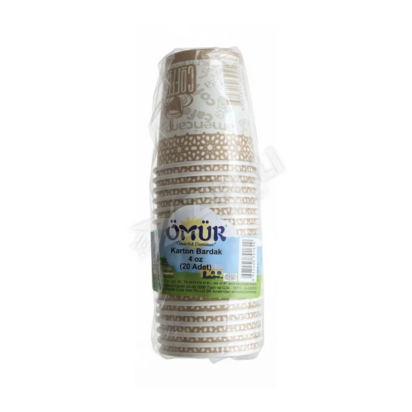 Deva Ömür Karton Bardak 4 Oz 20 Adet ürün görseli 1