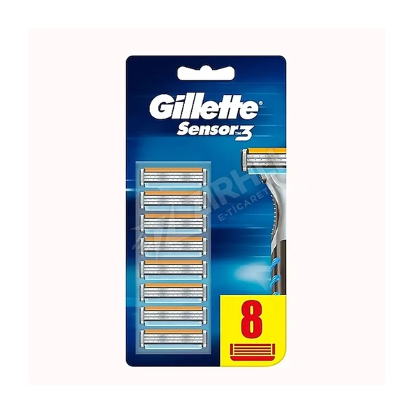 Gillette Sensor 3 Plus Comfort Yedek Bıçak 8'li ürün görseli 1