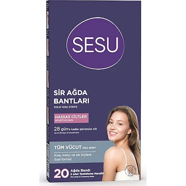 Sesu Hassas Ciltler için Tüm Vücut 20’li Sir Ağda Bandı ürün görseli 1