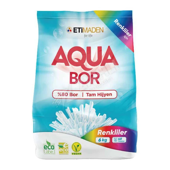 Aquabor Toz Deterjan 6 Kg Renkliler ürün görseli 1