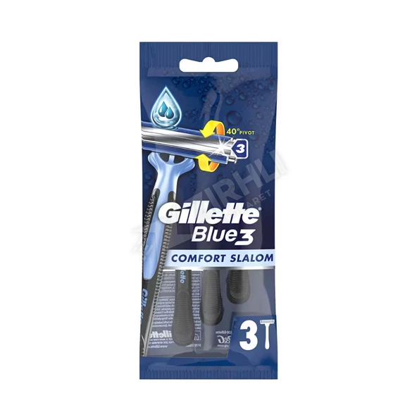 Gillette Blue3 Slalom Kullan At Tıraş Bıçağı 3'lü ürün görseli 1
