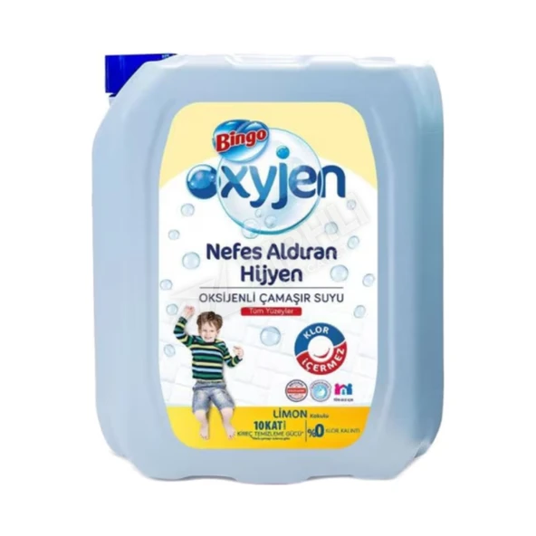 Bingo Oksijen Çamaşır Suyu Limon Kokulu 4 Lt ürün görseli 1