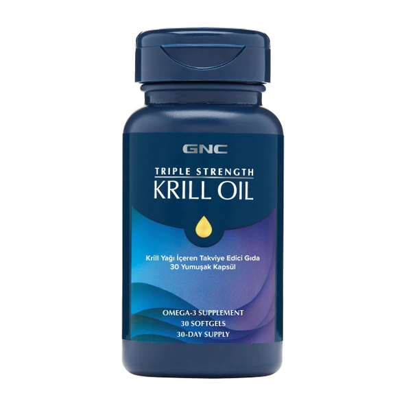 GNC Triple Strenght Krill Oil – 30 Yumuşak Kapsül ürün görseli 1