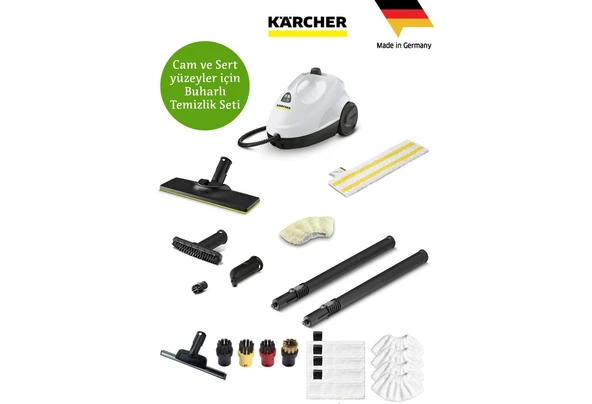 Karcher Hijyenik Kaliteli Yaşam buharlı Temizleyici Sc 2 Easyfix Full-Set+Cam Başlığı 21 Parça Temizlik Seti +Tüy&Tiftik toplama Makinesi ürün görseli 1