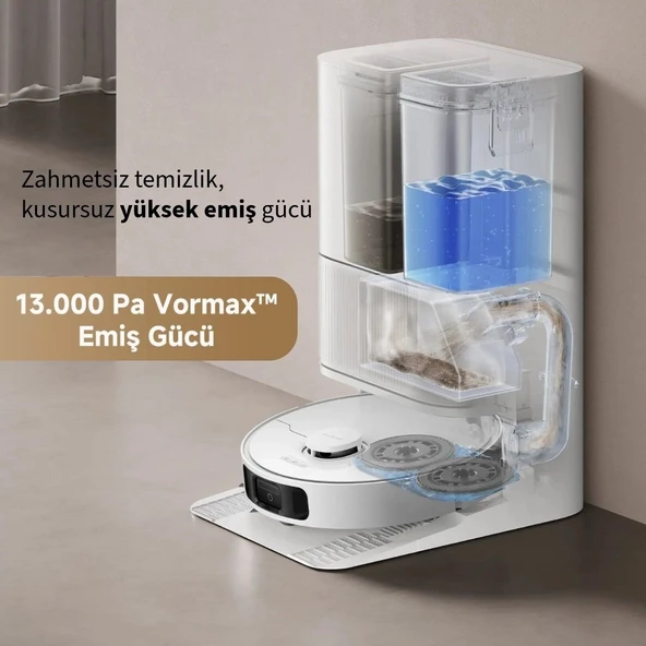 Dreame 13000Pa Akıllı Robot Süpürge Paspas Otomatik Toz Boşaltma Kendi kendini temizleyen Otomatik ürün görseli 1