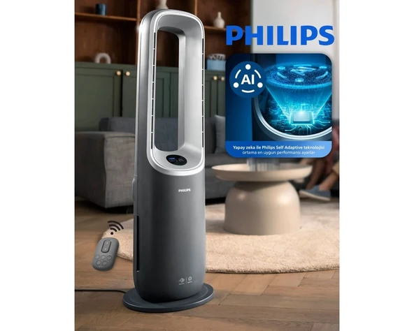 Philips 70 M2 Performanslı Akıllı Sensörlü Hava Temizleyici ve Isıtıcı Havayı Temizlerken Ideal Oda Sıcaklığını Koruyan Otomatik Modlu ve Sessiz Çalışan Ürün ürün görseli 1