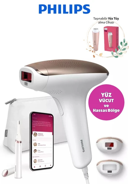 Philips Lumea Advanced 7000 Serisi IPL Epilasyon, Cilt Tonu Sensörlü -Yüz vucüt Hassas Bölge Etkili Lazer Epilasyon Cihazı+Pürüzsüz Cilt Etkisi ürün görseli 1