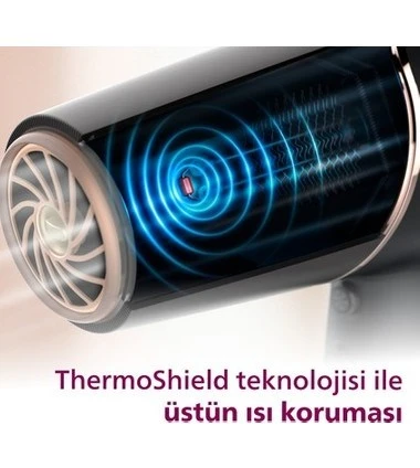 Philips Thermoshield Teknolojili Iyonik Saç Kurutma Makinesi, 2300 W Güçlü Motor, 3 Isı 2 Hız Ayarı, Soğuk Hava Üfleme, Difüzör ve Dar Başlıkla Pratik Hızlı K ürün görseli 1