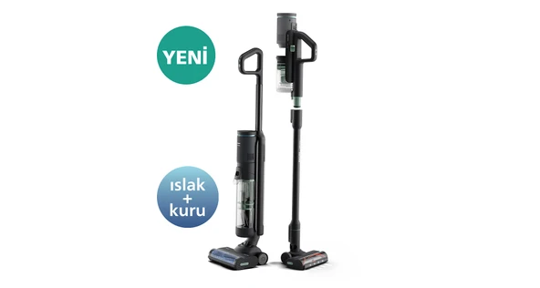 Philips Islak ve Kuru Çift Fırçalı Otomatik Temizleme İstasyonu Akıllı Zemin Algılama Kablosuz Dikey Süpürge AquaTrio 7000 XW7263/11 ürün görseli 1